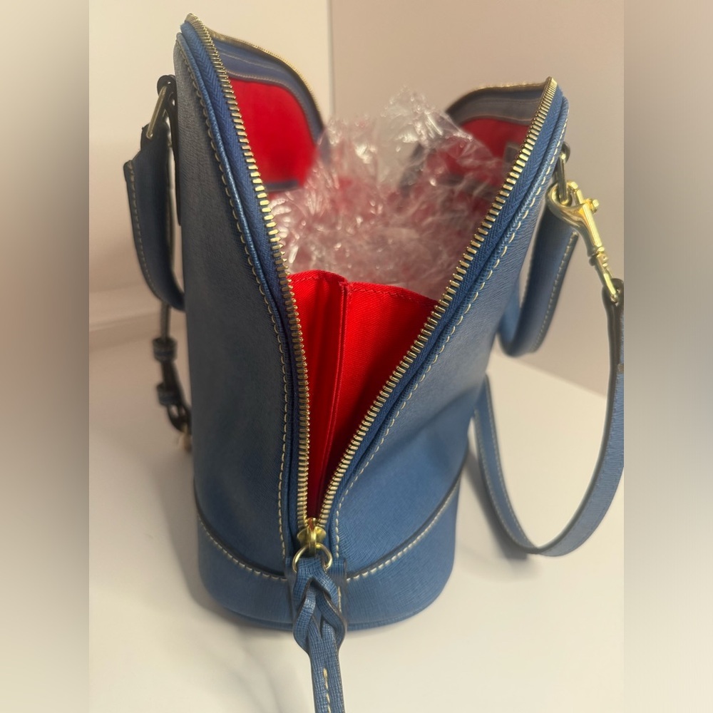 💖 #214 Dooney & Bourke Zip Zip Saffiano Satchel Shoulder Bag - Picture 5 of 16